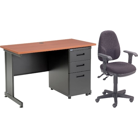 Interion By Global Industrial Office Desk Kit, 24 in D X 30 in H, 48 in W X 670078CH-B1